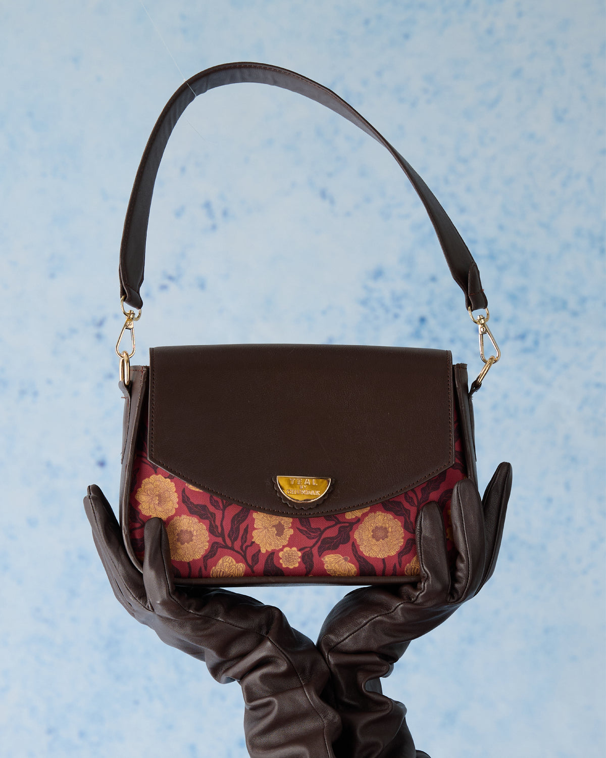 Teal by Chumbak Crimson Marigold Muse Shoulder Bag