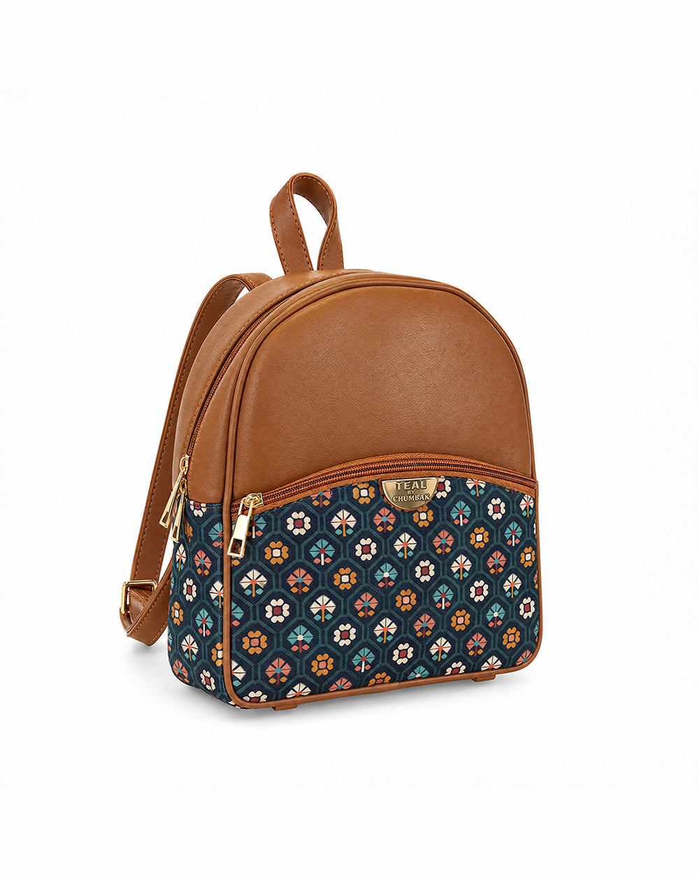 Teal by Chumbak Pixel Flower Mini Backpack