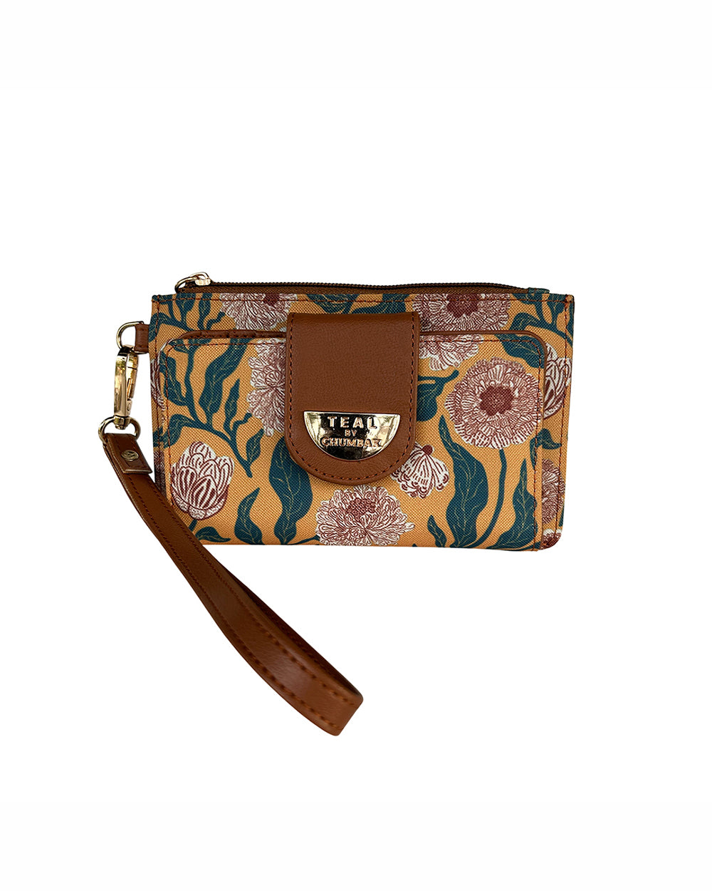Teal by Chumbak White Marigold Wristlet Wallet