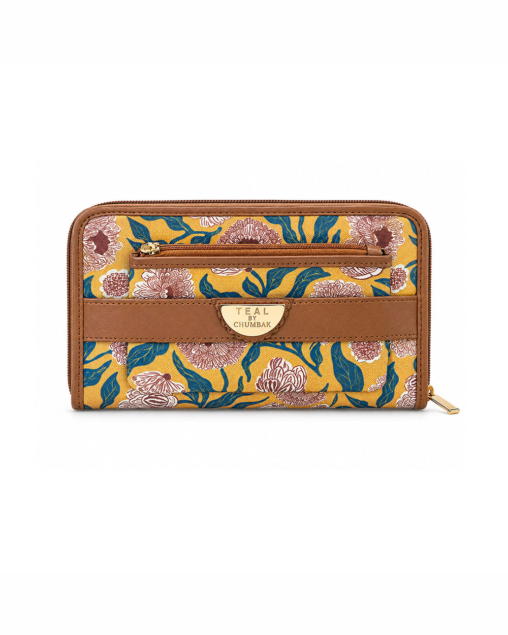 Teal by Chumbak Ivory Marigold Muse Long Wallet