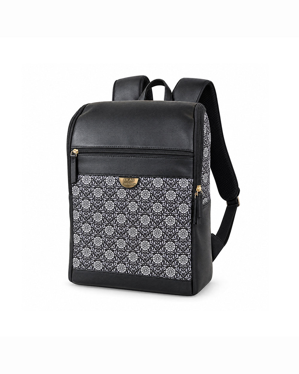 Teal by Chumbak Midnight Phool Laptop Backpack