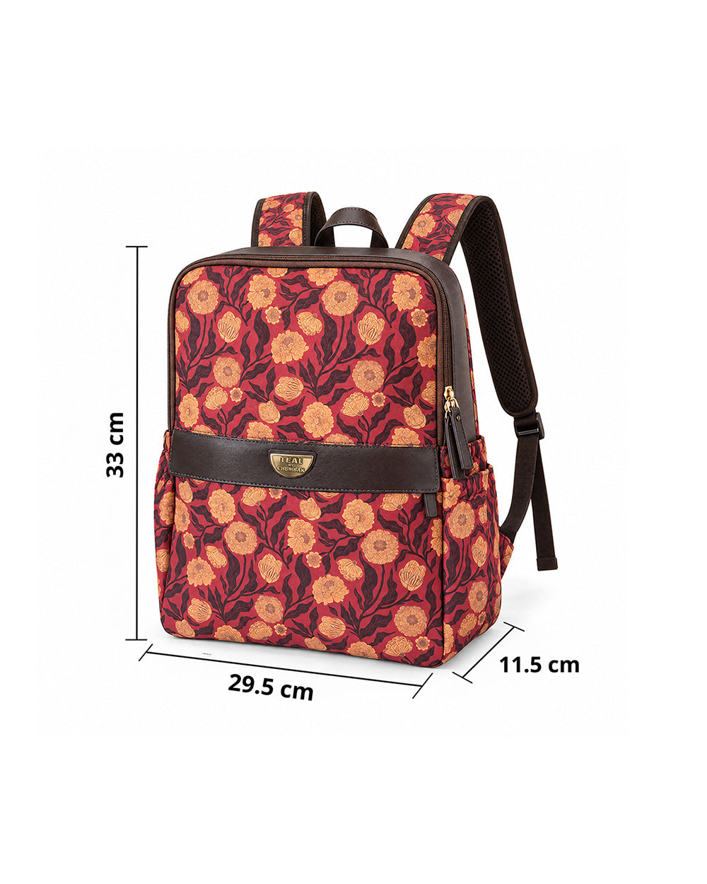 Teal by Chumbak Marigold Muse Double Zip Laptop Backpack
