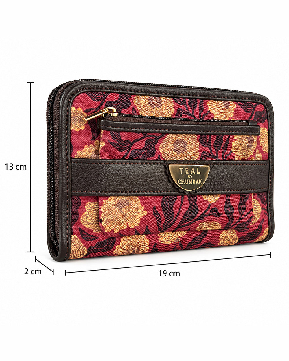Teal by Chumbak Crimson Marigold Muse Long Wallet