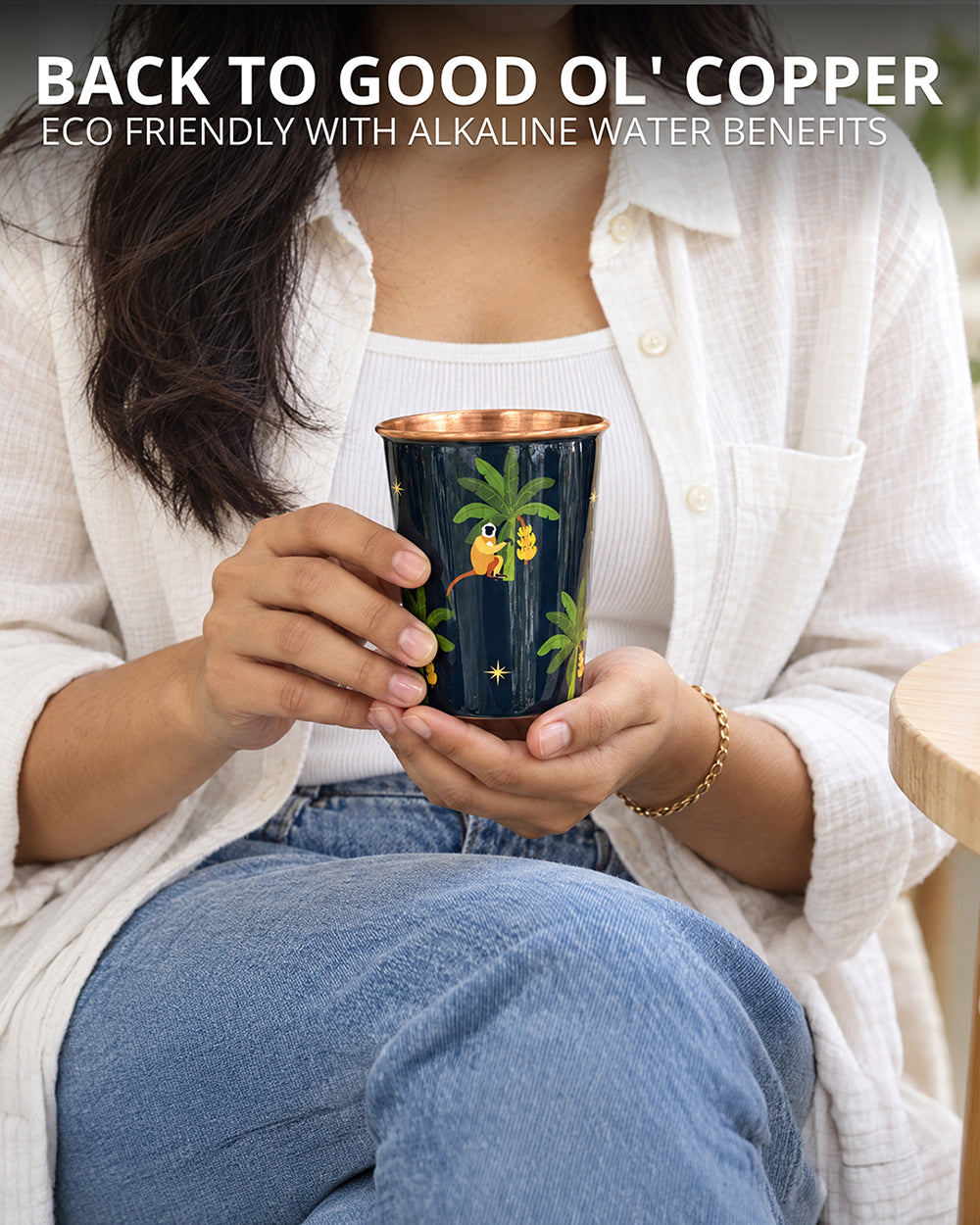 Monkey Business Copper Tumbler | Haveli Socials