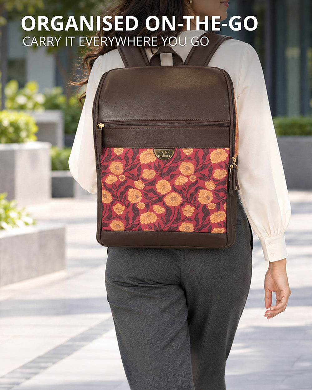 Teal by Chumbak Marigold Muse Laptop Backpack