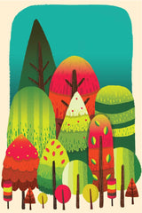 Chumbak Textured Trees Wall Art