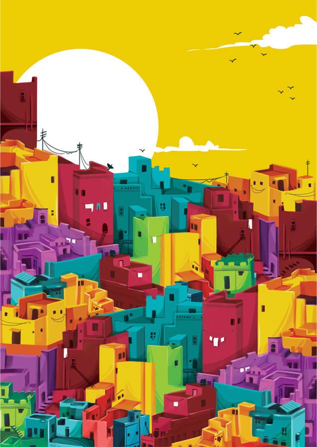 Chumbak Building Wall Art