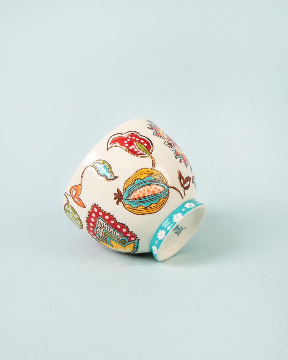 Chumbak Boho Spirit Mug - Ivory & Teal