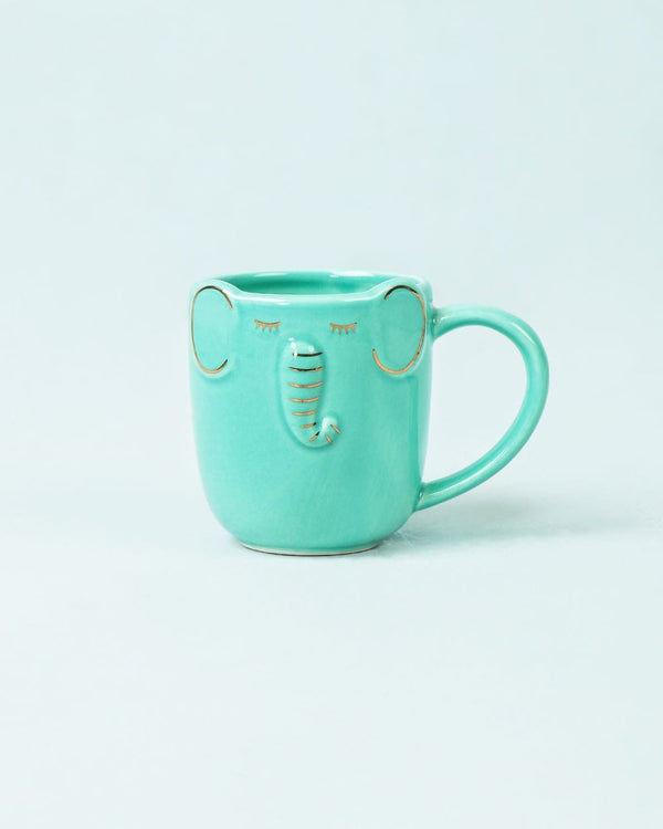 Chumbak Glad Elephant Mini Mug – Teal