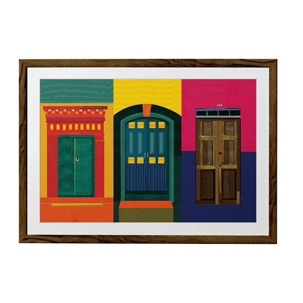 Chumbak 3 Doors Wall Art