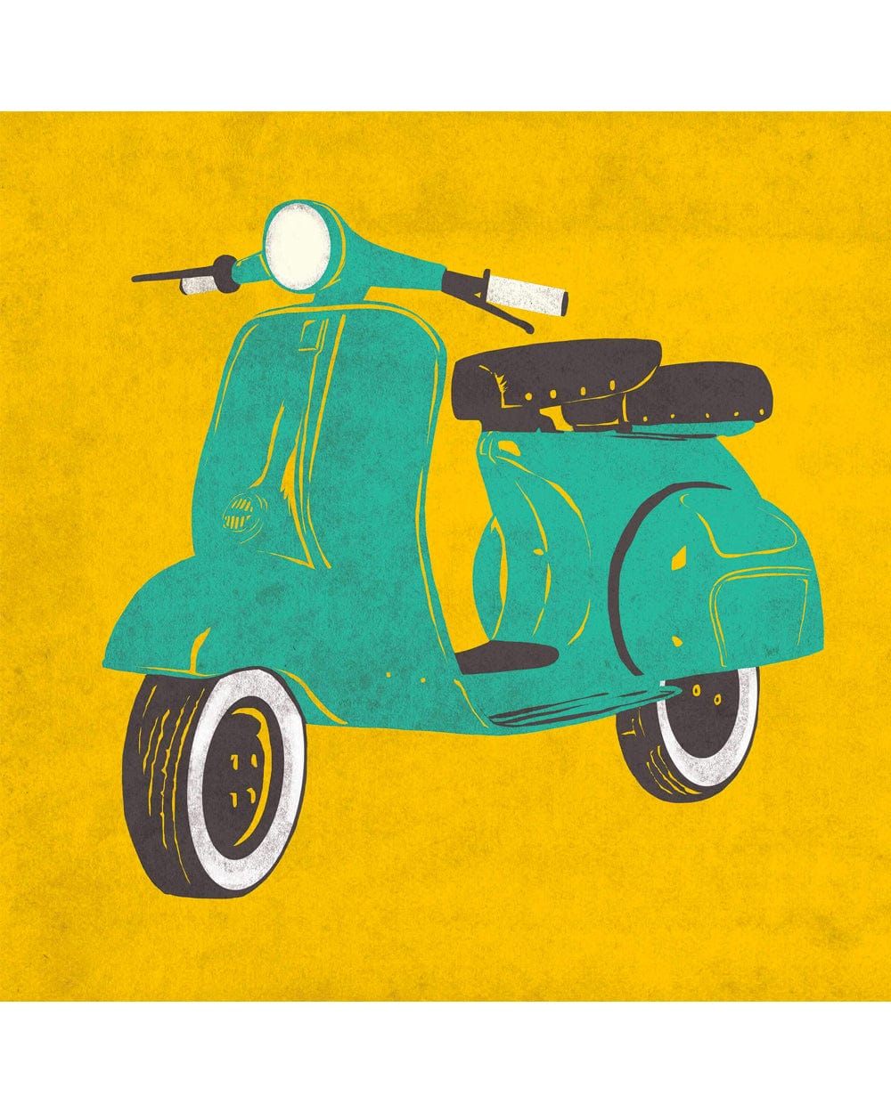 Chumbak Scooter Yellow Wall Art