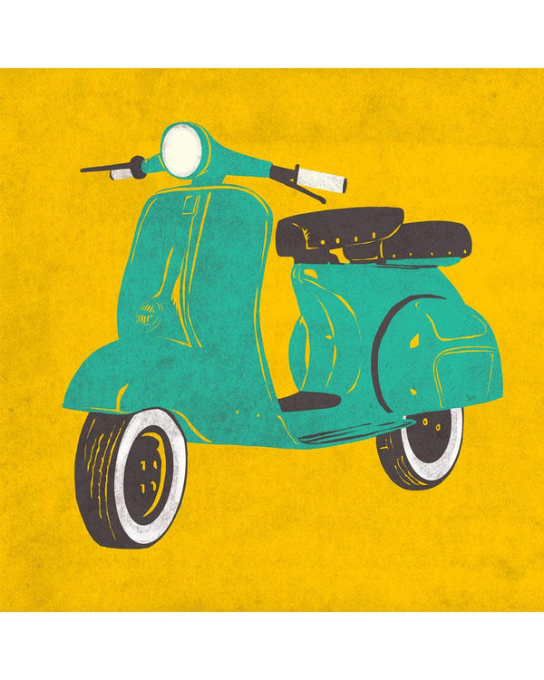 Chumbak Scooter Yellow Wall Art