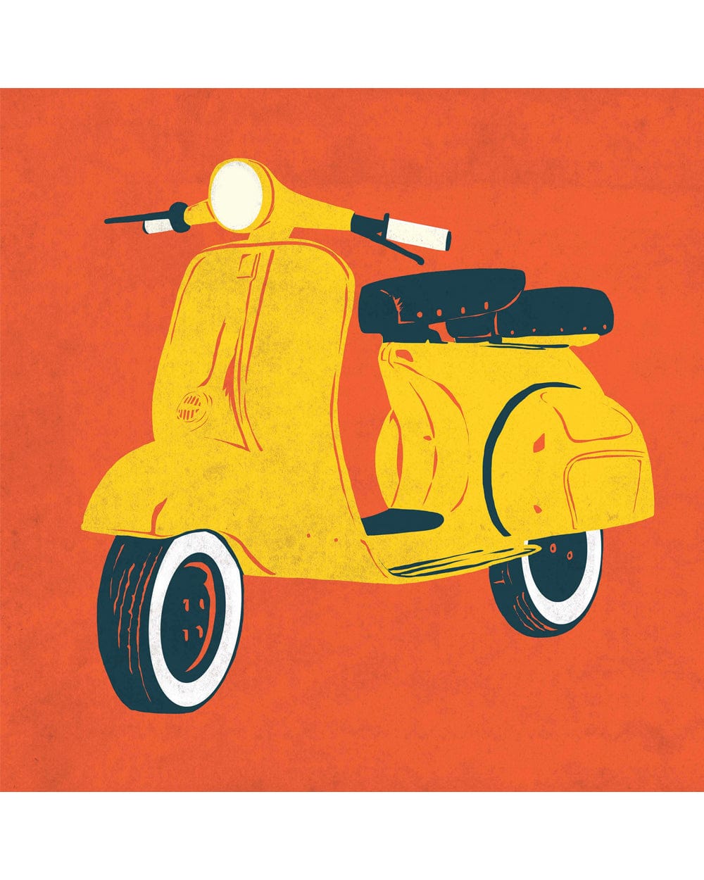 Chumbak Scooter Red Wall Art