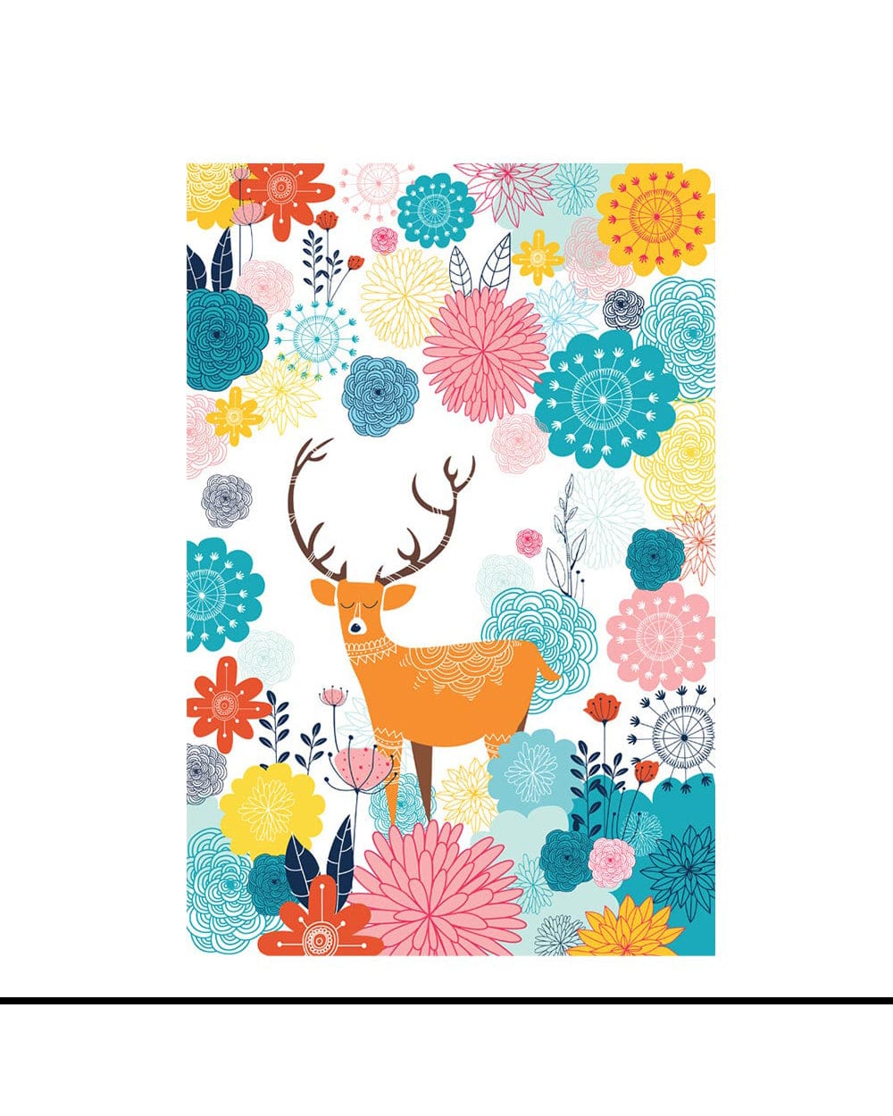 Chumbak Forest Deer White Wall Art