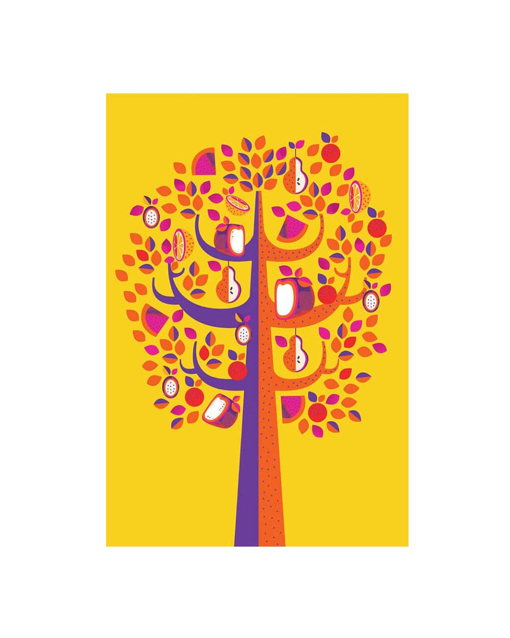 Chumbak Pastel Tree Yellow Wall Art