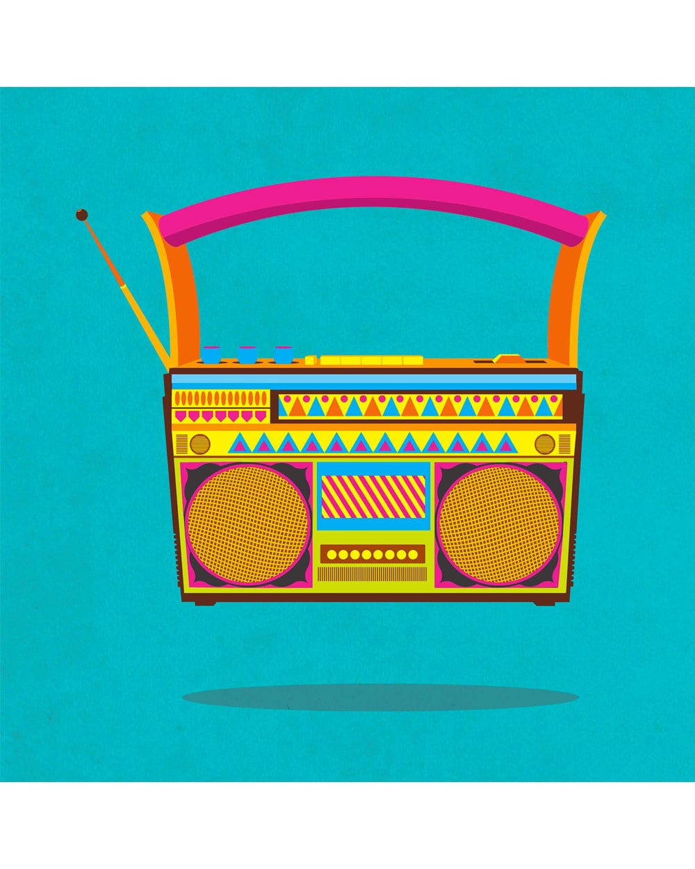 Chumbak Radio Blue Wall Art