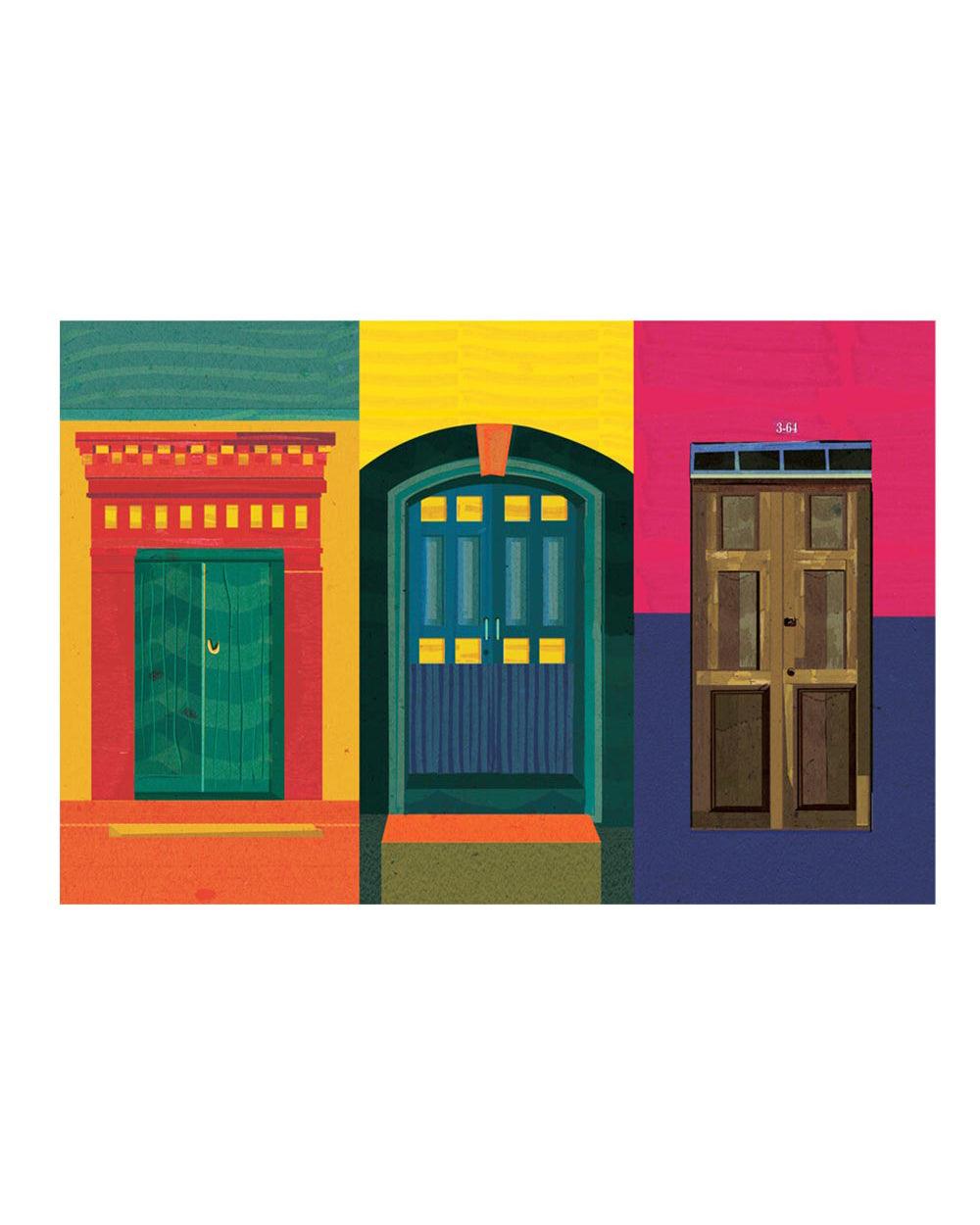 Chumbak 3 Doors Wall Art