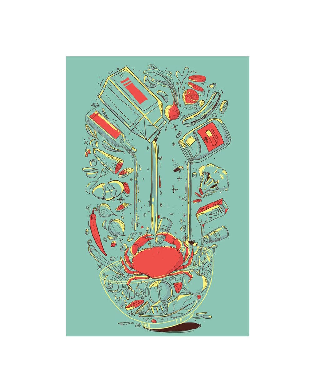 Chumbak Salad Teal Wall Art