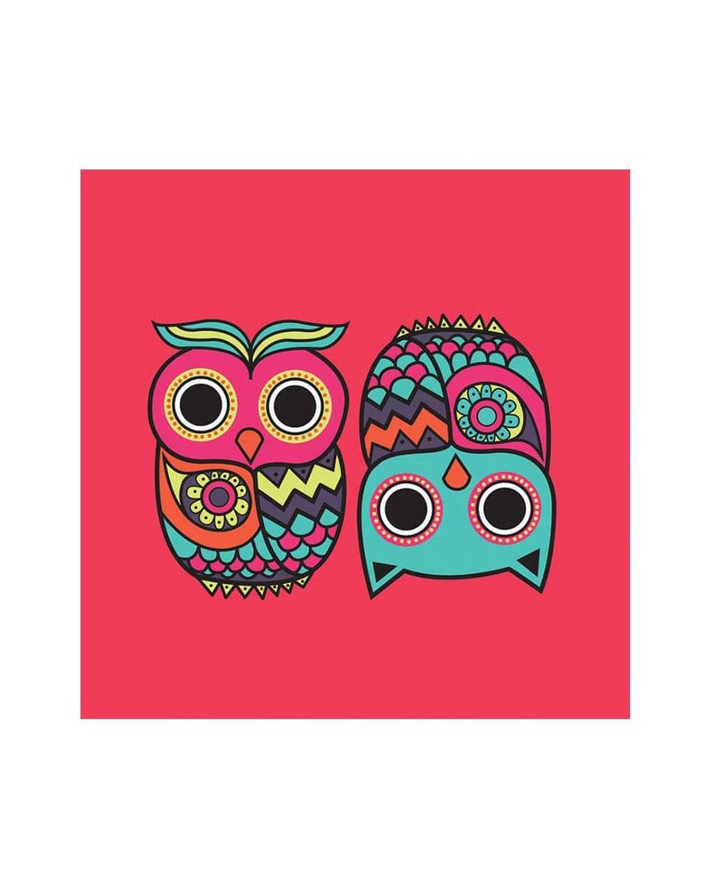 Chumbak Owl Pink Wall Art