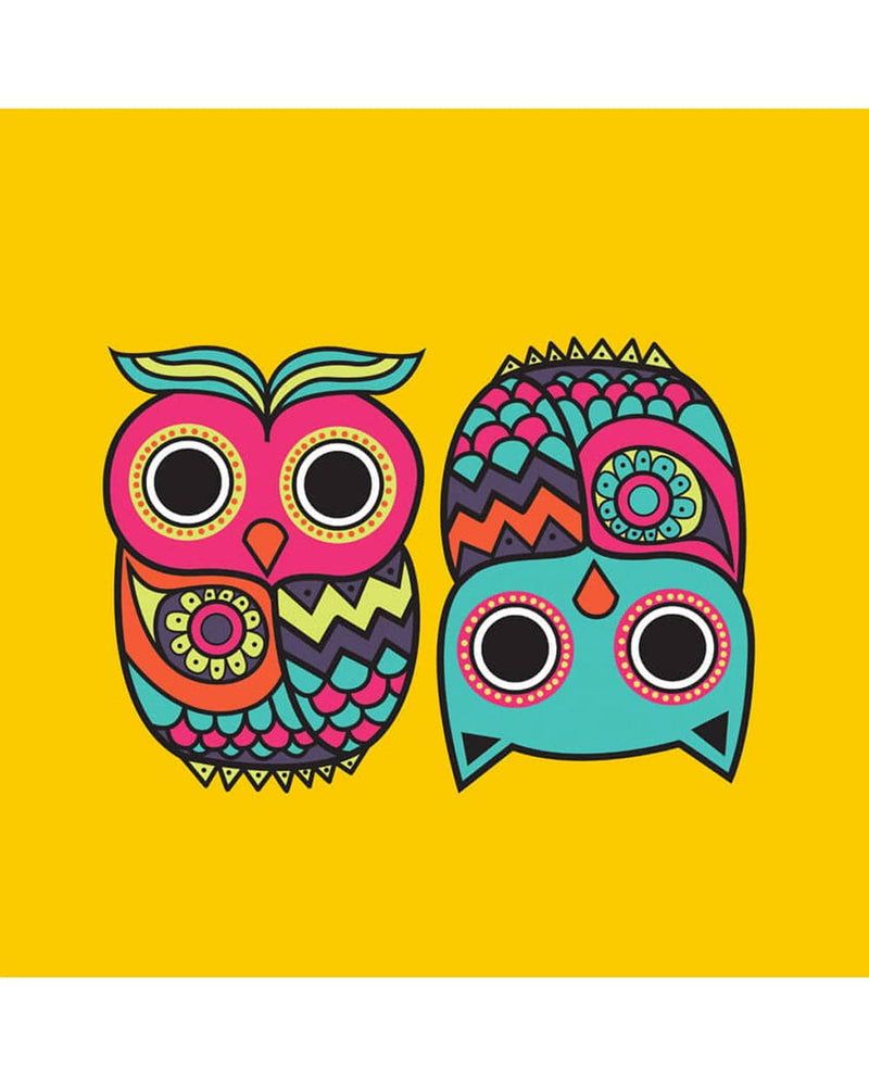 Owl Yellow Wall Art at ₹ 2,095 – Chumbak