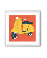 Chumbak Scooter Red Wall Art