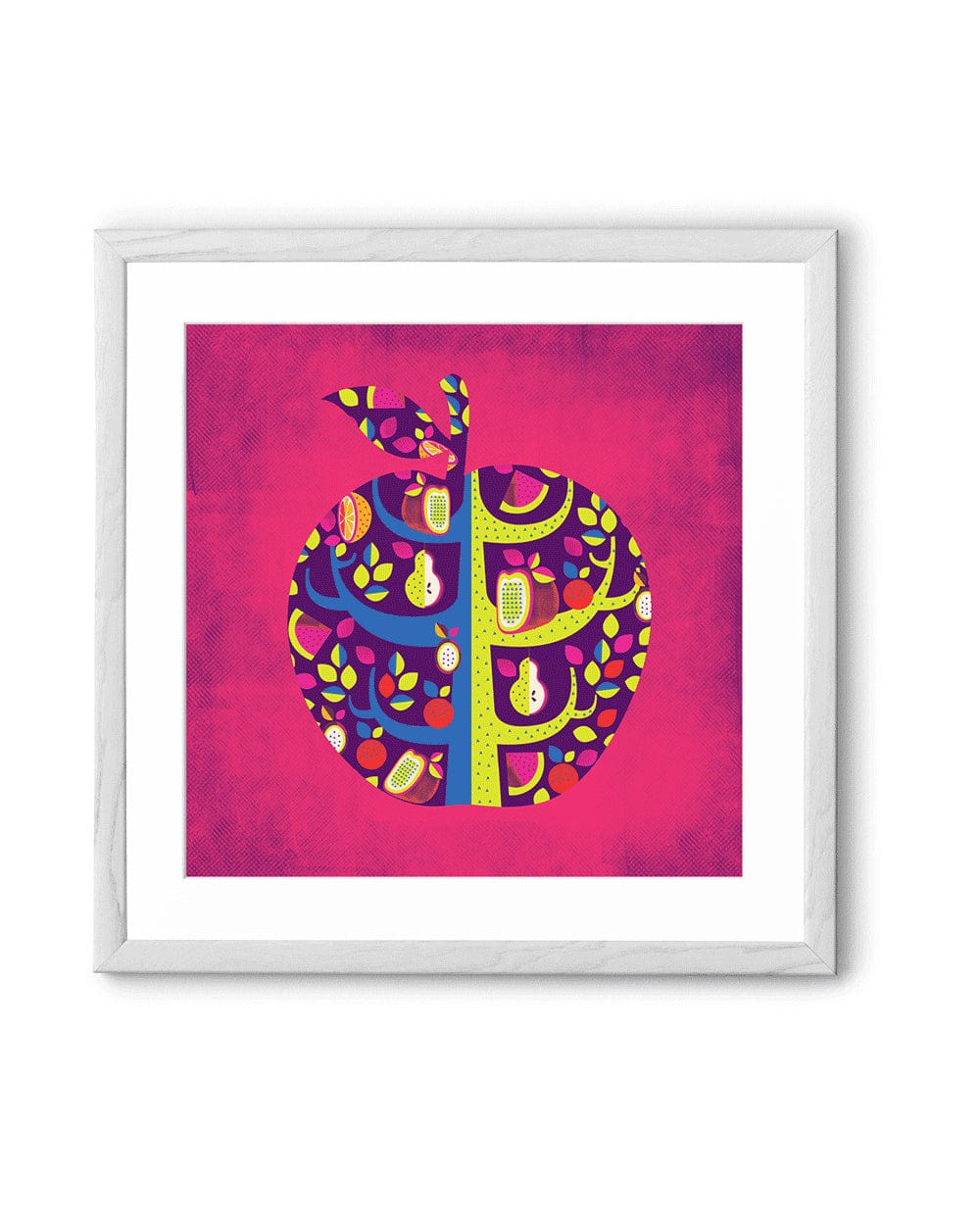 Chumbak Square Apple  Pink Wall Art