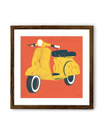 Chumbak Scooter Red Wall Art
