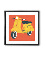 Chumbak Scooter Red Wall Art