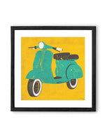 Chumbak Scooter Yellow Wall Art
