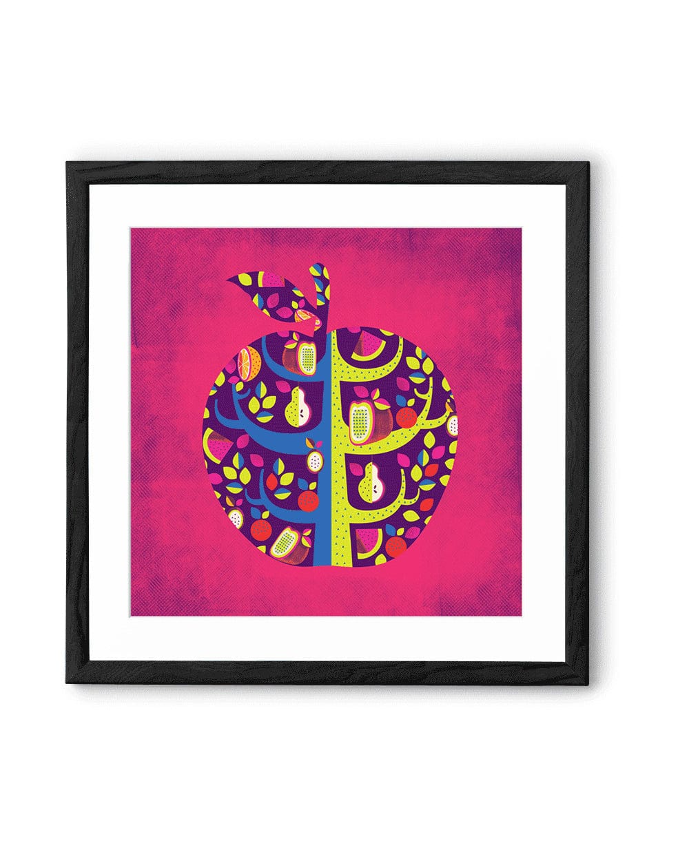 Chumbak Square Apple  Pink Wall Art