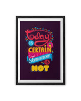 Chumbak Today Is Certain Purple Wall Art