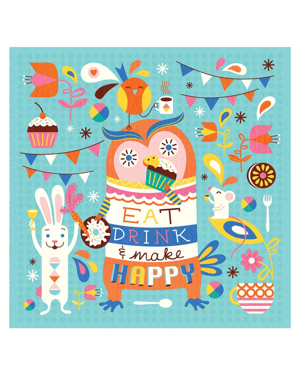 Chumbak Make Happy Wall Art - Blue