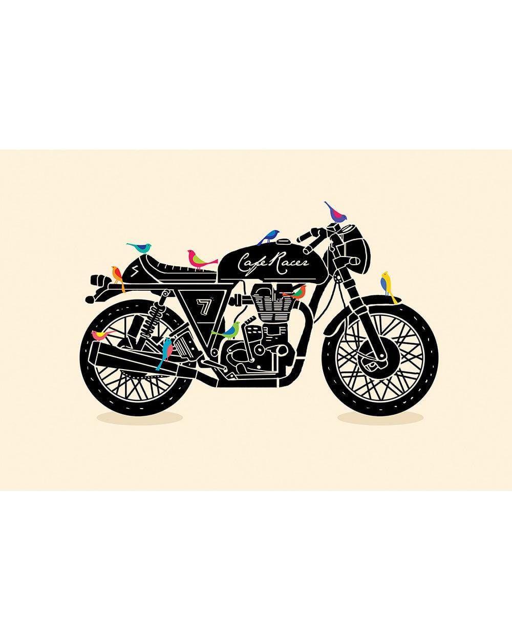 Chumbak Café Racer Cream 16x24inch Print