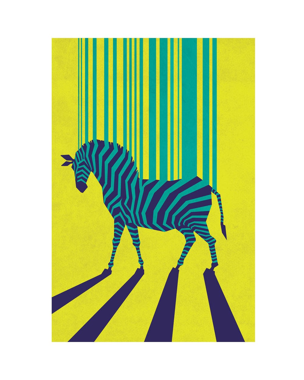 Chumbak Striped Strings Wall Art - Yellow