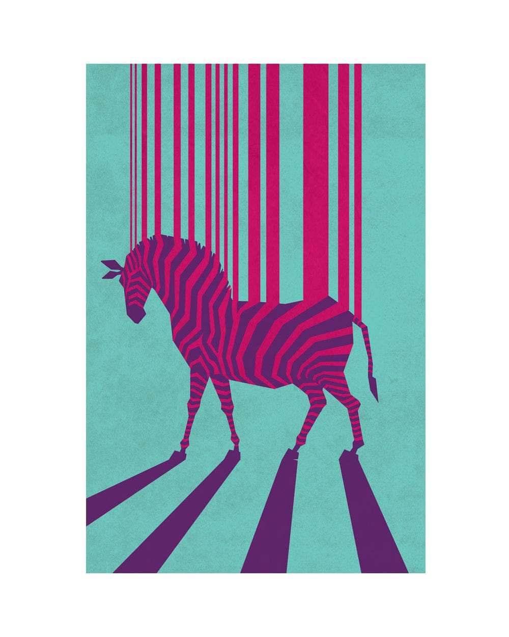 Chumbak Striped Strings Wall Art - Blue