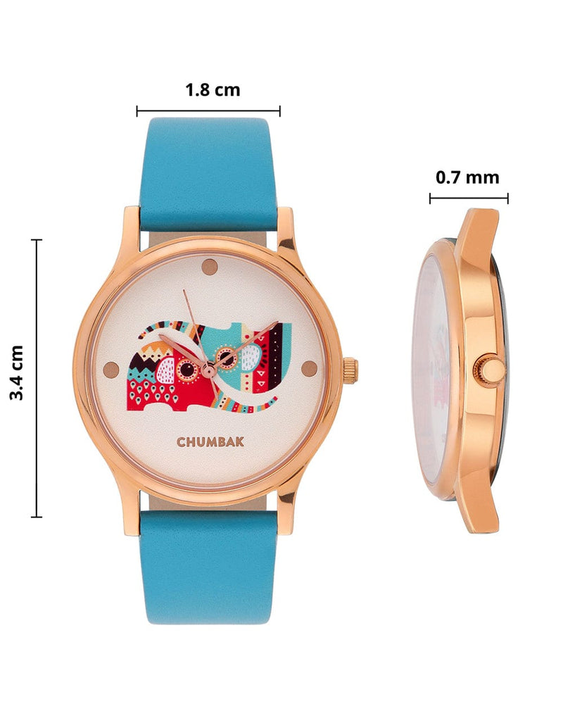 Chumbak TEAL by Chumbak Decorative Elephant Wrist Watch