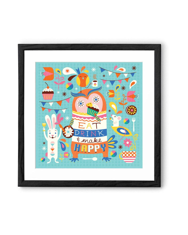Chumbak Make Happy Wall Art - Blue