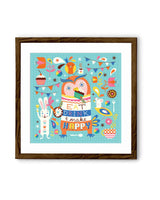 Chumbak Make Happy Wall Art - Blue
