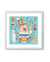Chumbak Make Happy Wall Art - Blue