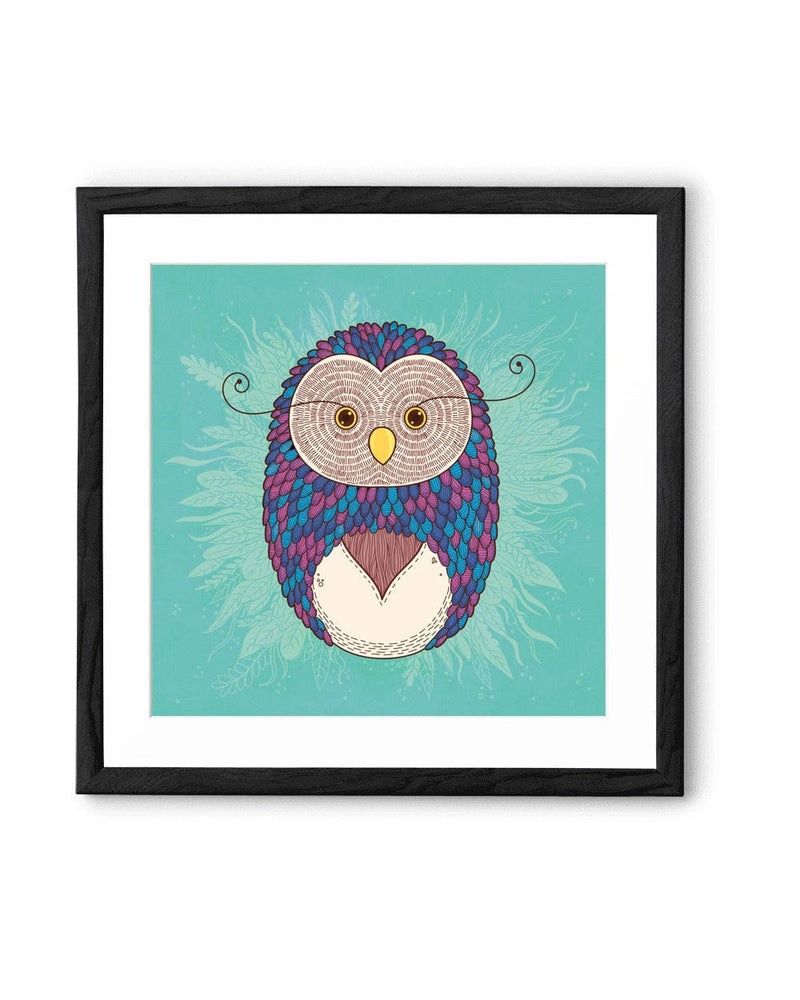Chumbak Sweater Feather Wall Art - Teal
