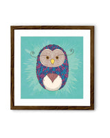 Chumbak Sweater Feather Wall Art - Teal