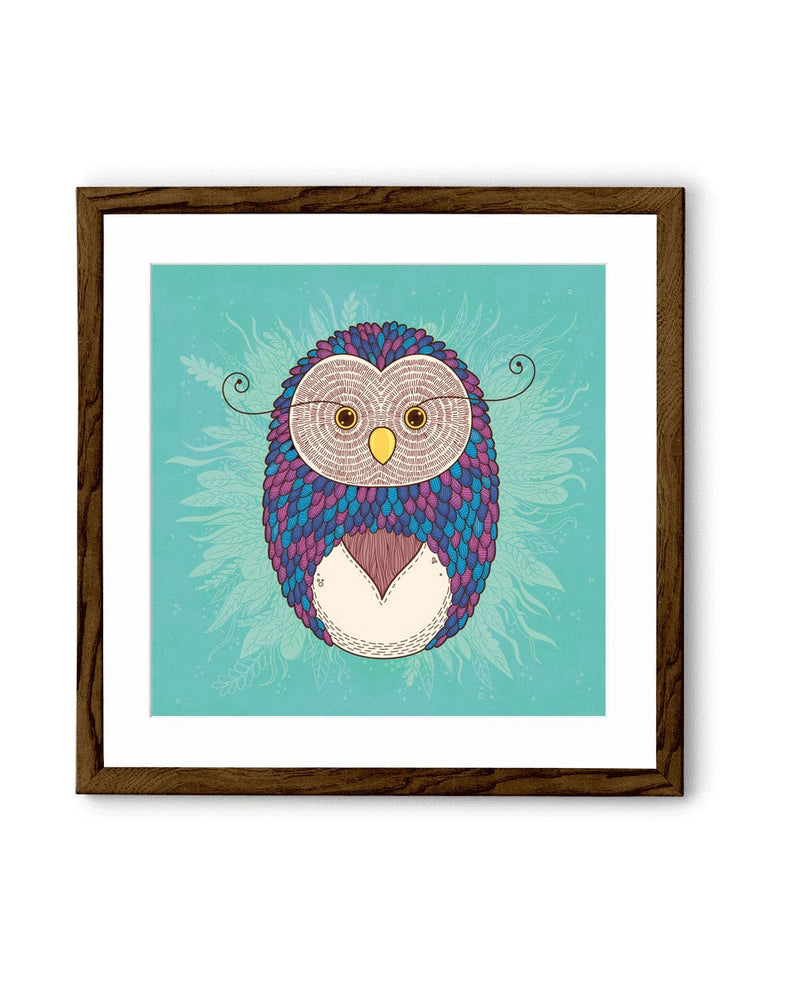Chumbak Sweater Feather Wall Art - Teal