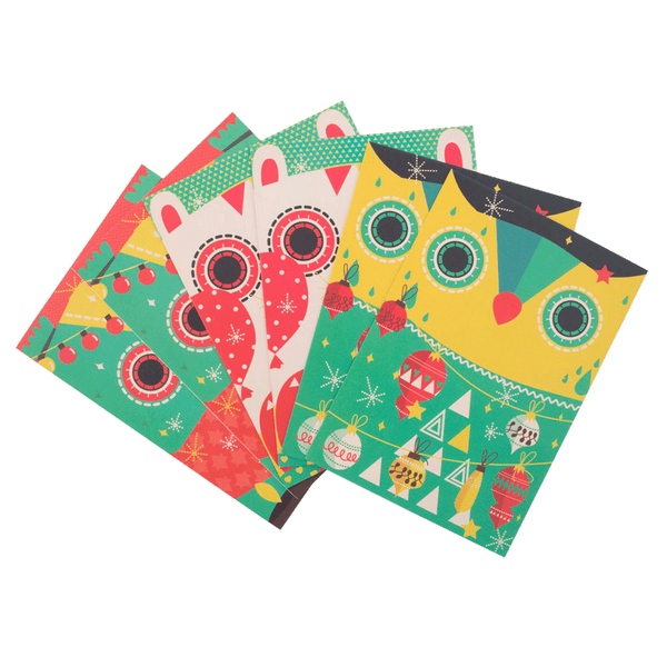 Chumbak Tinsel Town Animals Greeting Card- Set of 6