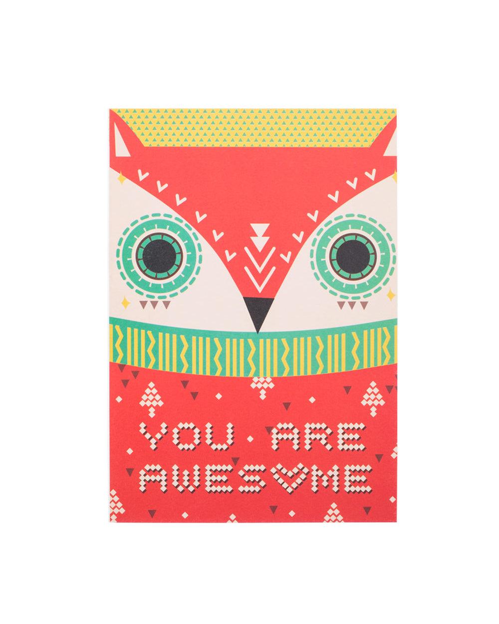 Awesome Fox Greeting Card