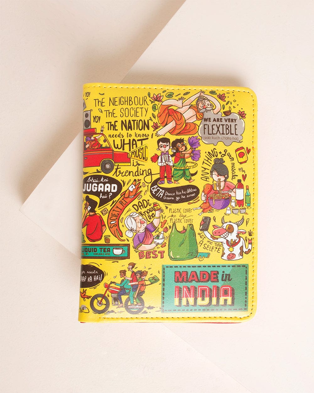 Chumbak Made In India Passport Holder - Yellow
