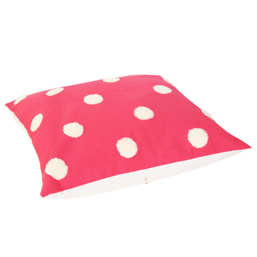 Chumbak Pretty Polka 16” Cushion Cover - Pink