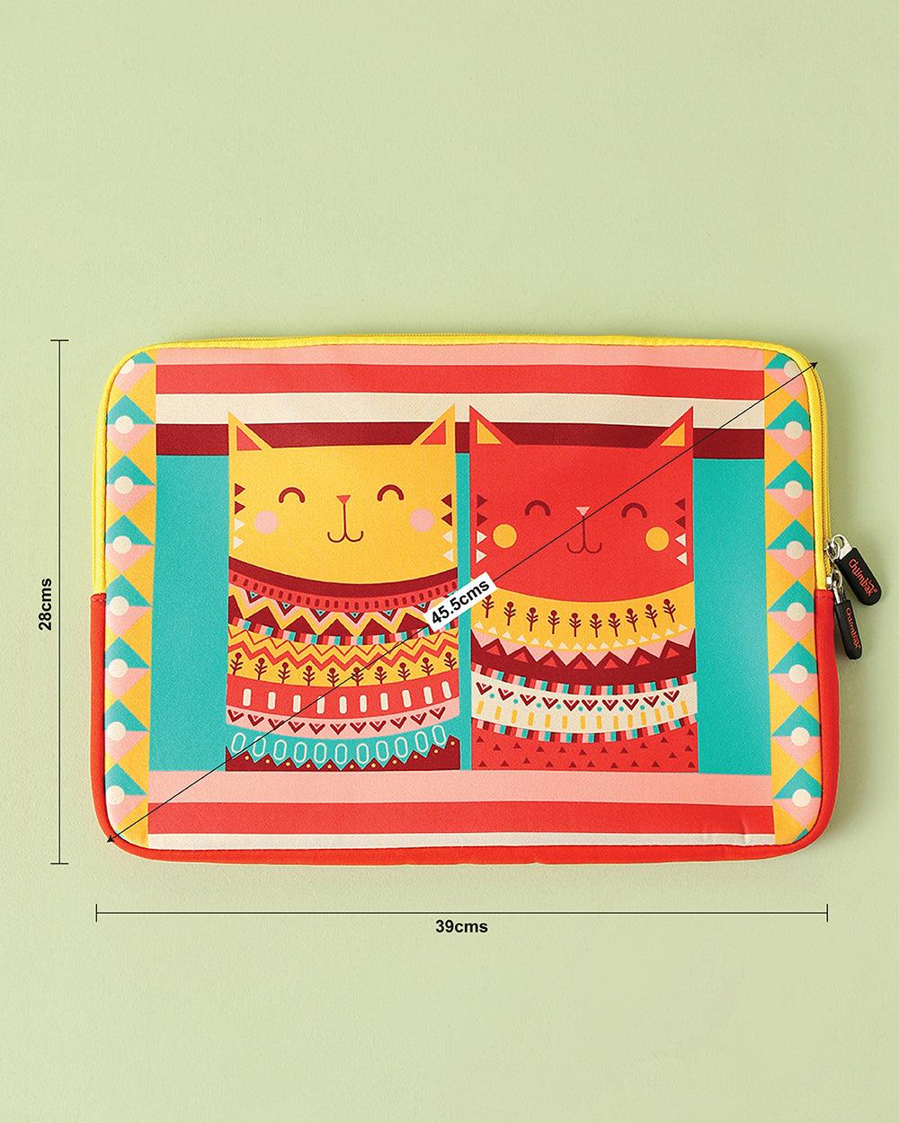 Chumbak Aztec Cats Laptop Sleeve - 15.6”