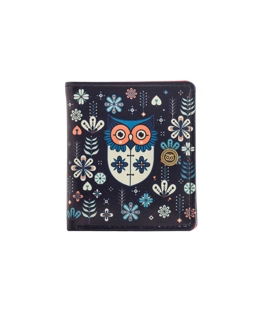 Mini Flower Owl Square Wallet