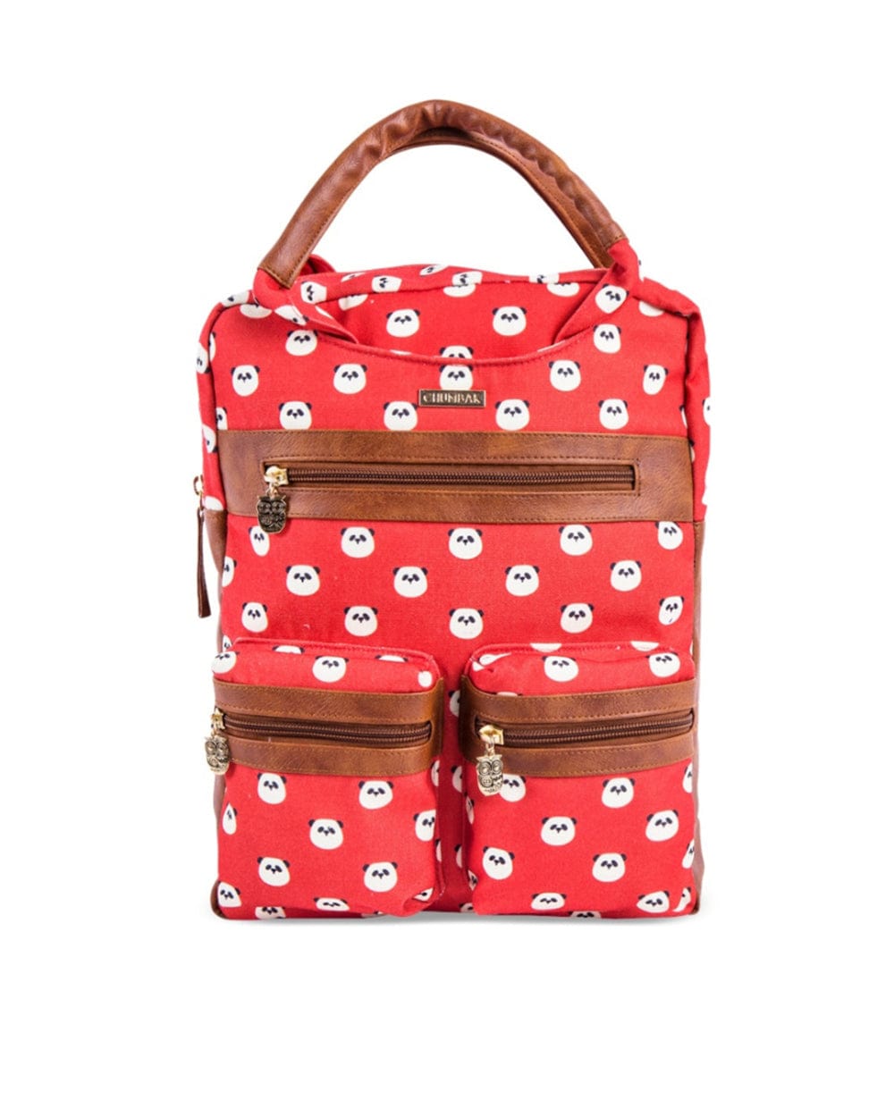 Chumbak Panda Printed Canvas Backpack