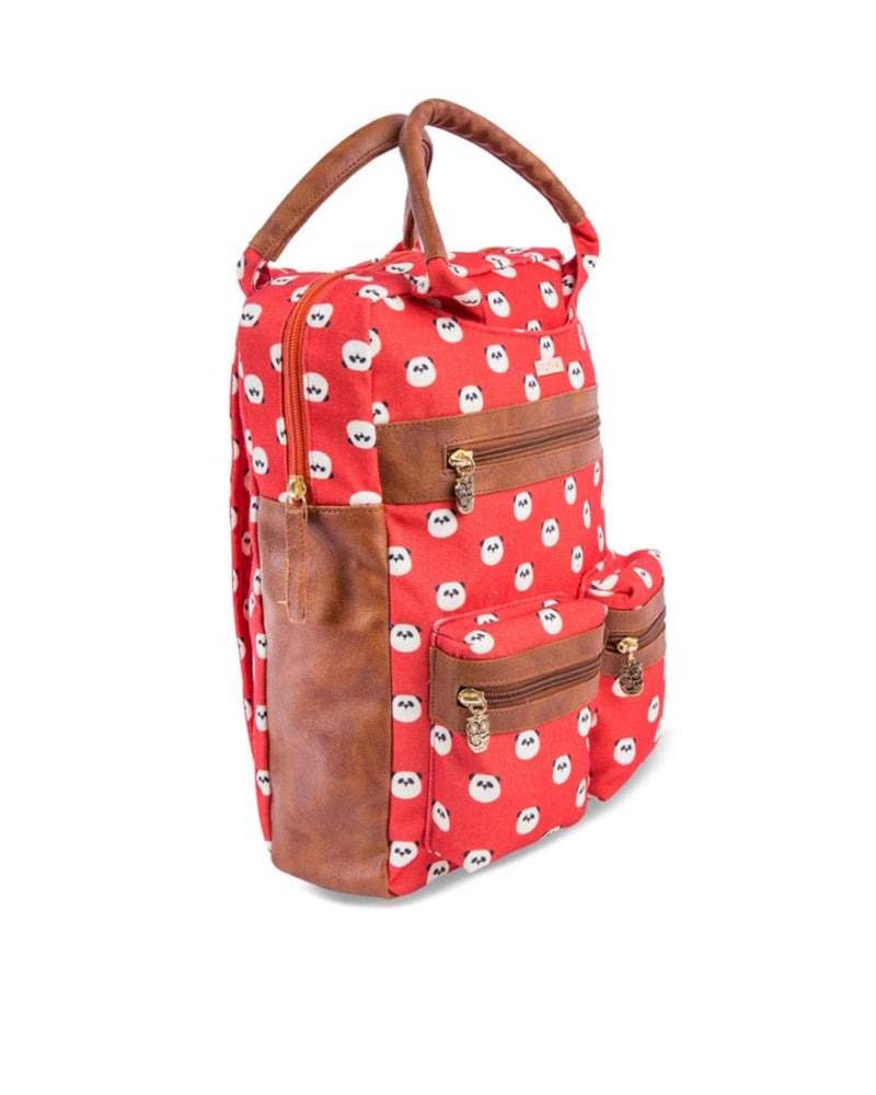 Chumbak Panda Printed Canvas Backpack